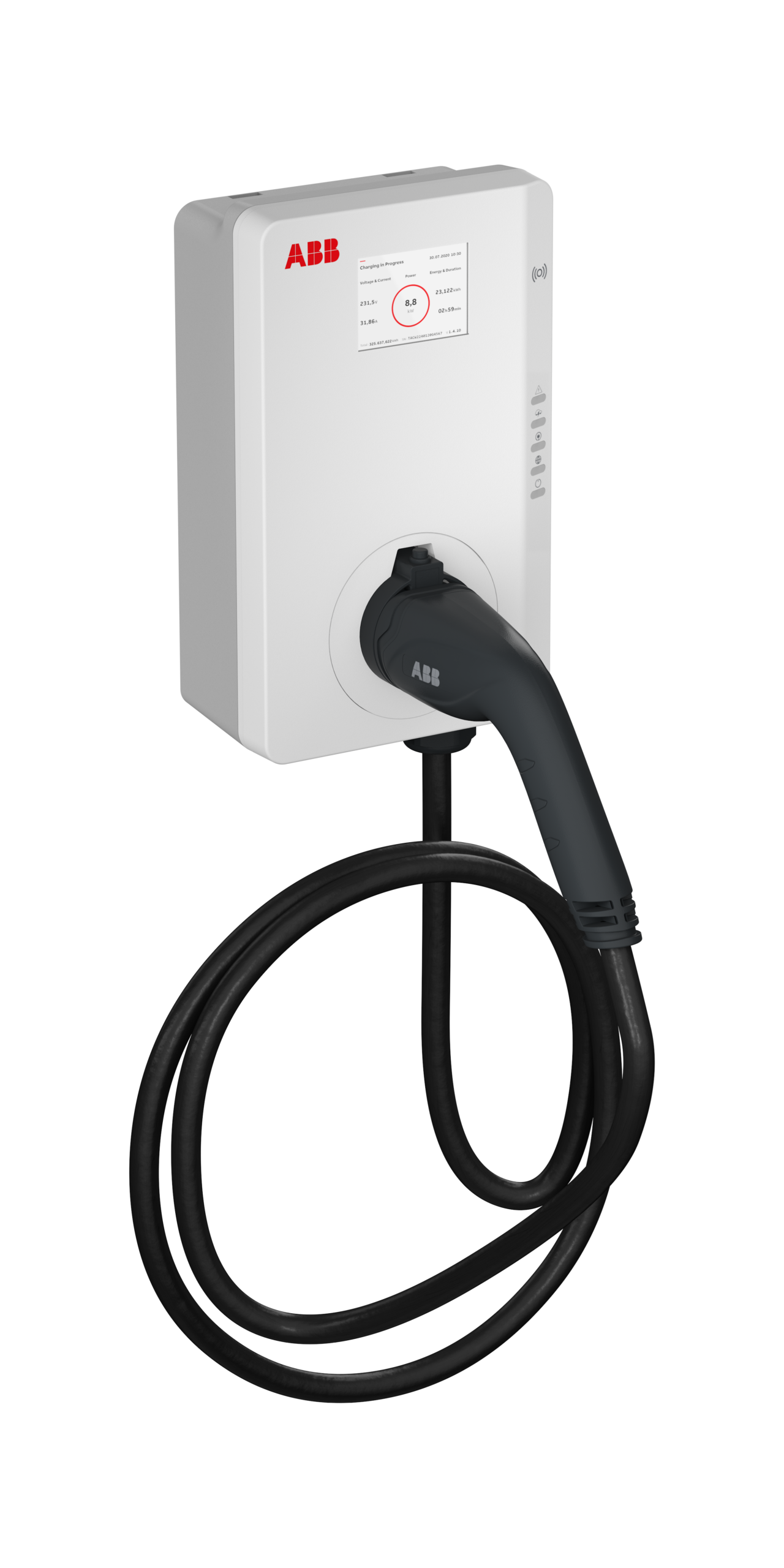 ABB Φορτιστής 3Φ/22kW/32A cable 5m. Type 2, RFID, MID, display, 4G